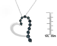 .925 Sterling Silver 1/10 Cttw Diamond Miracle-Set Open Heart 18