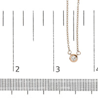 10K Gold Round Brilliant-Cut Diamond Modern Bezel-Set Solitaire 16