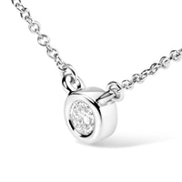 10K Gold Round Brilliant-Cut Diamond Modern Bezel-Set Solitaire 16