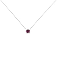 .925 Sterling Silver Bezel Set 3.5mm Created Gemstone Solitaire 18