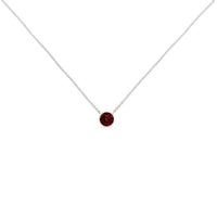 .925 Sterling Silver Bezel Set 3.5mm Created Gemstone Solitaire 18