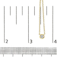 10K Gold Round Brilliant-Cut Diamond Modern Bezel-Set Solitaire 16