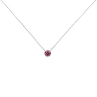 14K White Gold 1/3 Cttw Bezel Set Treated Pink Diamond Solitaire 18