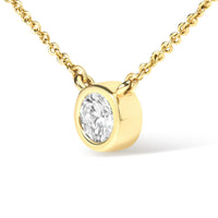 14K Gold Lab Grown Diamond Modern Bezel-Set Solitaire 16