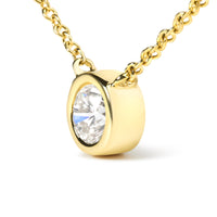 14K Gold Lab Grown Diamond Modern Bezel-Set Solitaire 16