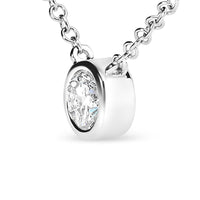 10K Gold Round Brilliant-Cut Diamond Modern Bezel-Set Solitaire 16
