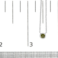 14K White Gold 1/2 Cttw Green Lab Grown Diamond Bezel-Set Solitaire 18