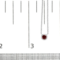 14K White Gold 1/2 Cttw Red Lab Grown Diamond Bezel-Set Solitaire 18