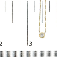 10K Gold Round Brilliant-Cut Diamond Modern Bezel-Set Solitaire 16