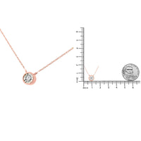 10K Gold Round Brilliant-Cut Diamond Modern Bezel-Set Solitaire Pendant Necklace (J-K Color, I2-I3 Clarity) - 16