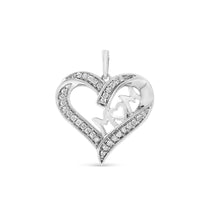 .925 Sterling Silver 1/4 cttw Diamond Engraved 