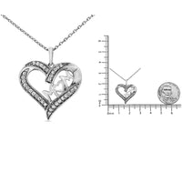 .925 Sterling Silver 1/4 cttw Diamond Engraved 