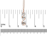10K Two Toned Gold Plated .925 Sterling Silver 1/2 Cttw Round Diamond Twisted 18