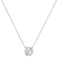 14K Gold Lab Grown Diamond Modern Bezel-Set Solitaire 16