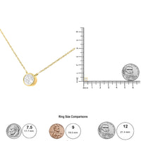 .925 Sterling Silver Round-Cut Diamond Bezel 18