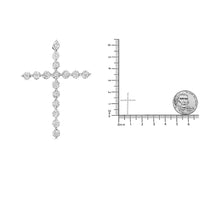 .925 Sterling Silver 1/6 cttw Diamond Cross Pendant Necklace (I-J, I1-I2)
