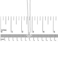 10K Gold 1/10 Cttw Bezel Set Solitaire Princess Cut Diamond Kite Shaped Pendent Necklace - 18
