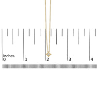 10K Gold 1/10 Cttw Bezel Set Solitaire Princess Cut Diamond Kite Shaped Pendent Necklace - 18