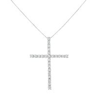 .925 Sterling Silver 2.0 Cttw Round Shape Diamond 1-1/4