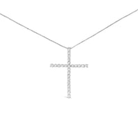 14K White Gold 2.0 Cttw Lab Grown Diamond Cross 18