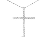 14K White Gold 2.0 Cttw Lab Grown Diamond Cross 18