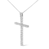 14K White Gold 2.0 Cttw Lab Grown Diamond Cross 18