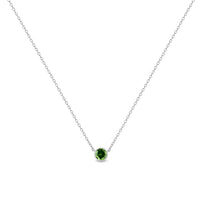 .925 Sterling Silver Treated Color Diamond Bezel Solitaire 18