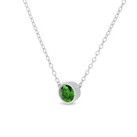 .925 Sterling Silver Treated Color Diamond Bezel Solitaire 18