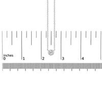 14K White Gold 1.0 Cttw Round Brilliant-Cut Diamond Modern Bezel-Set Solitaire Adjustable 16