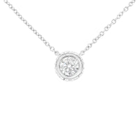10K White Gold 1/4 Cttw Round-Cut Diamond Solitaire Chakra Style 18