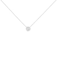 10K White Gold 1/4 Cttw Round-Cut Diamond Solitaire Chakra Style 18