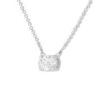 IGI Certified 14k White Gold 1/2 cttw Lab Grown Oval Shape Solitaire Diamond East West 18