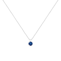10K White Gold 1/4 Cttw Round Brilliant Cut Lab Grown Diamond 4-Prong Solitaire Pendant Necklace