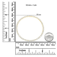 10K Yellow Gold Plated .925 Sterling Silver 4 Cttw Diamond Circle Hoop 18