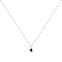 .925 Sterling Silver Treated Color Diamond Solitaire 18