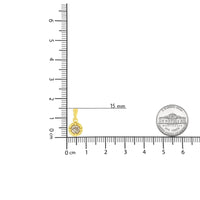 14K Yellow Gold Plated .925 Sterling Silver Brilliant Round Cut Diamond Solitaire Milgrain 18