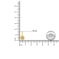 14K Yellow Gold Plated .925 Sterling Silver Brilliant Round Cut Diamond Solitaire Milgrain 18