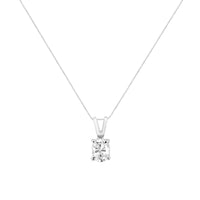 AGS Certified 14K White Gold 1/3 cttw Diamond Oval 18