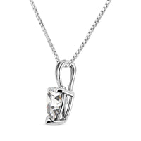 14K White Gold Martini Set 1.00 Cttw Lab Grown Heart Diamond Solitaire 18
