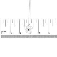.925 Sterling Silver Diamond Accent Pug Dog Pendant Necklace (I-J Color, I2-I3 Clarity) - 18