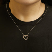 10K Yellow Gold Flashed .925 Sterling Silver 1/2 Cttw Champagne Diamond Miracle Plate Heart Pendant Necklace (K-L Color, I1-I2 Clarity) - 18