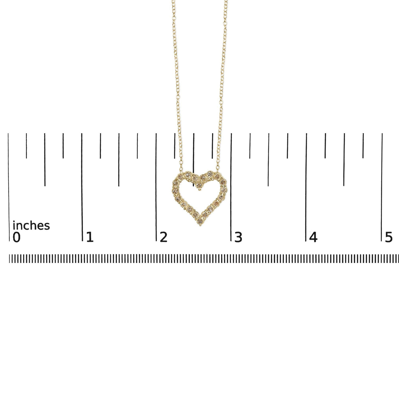 10K Yellow Gold Flashed .925 Sterling Silver 1/2 Cttw Champagne Diamond Miracle Plate Heart Pendant Necklace (K-L Color, I1-I2 Clarity) - 18"