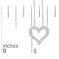 14K White Gold 1.0 Cttw Lab Grown Diamond Open Heart 18