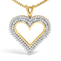 .925 Sterling Silver Diamond Heart 18