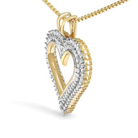 .925 Sterling Silver Diamond Heart 18