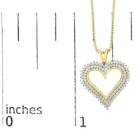 .925 Sterling Silver Diamond Heart 18