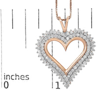 .925 Sterling Silver Diamond Heart 18