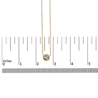 10K Yellow Gold 2.0 Cttw Round Bezel Set Diamond Solitaire Pendant Necklace