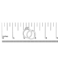 Sterling Silver 1/2 Cttw Diamond Cluster Flower Bridal Set