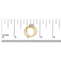 14K Yellow Gold Plated Sterling Silver 1/2 Cttw Marquise Cluster Diamond Bridal Set